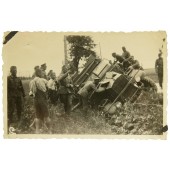 Wehrmacht Krupp -LЗН6З vrachtwagen ongeluk